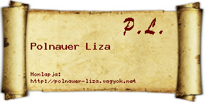 Polnauer Liza névjegykártya